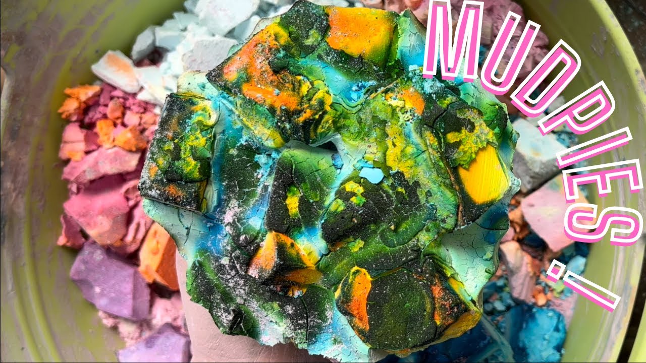Mudpie Party ✨🌀• Crunchy Cornstarch & Reformed Gym Chalk • Celebrating the 8s • Satisfying ASMR
