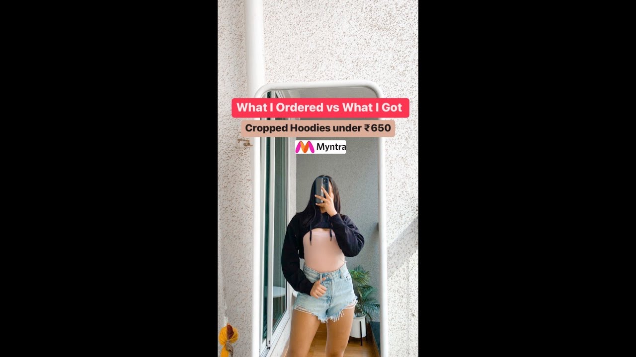 Cropped Hoodie from Myntra under Rs.650 #shorts #shortvideo