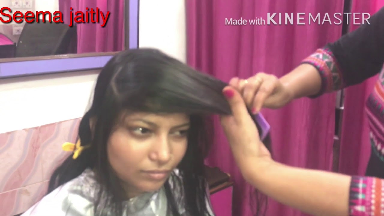 Change your face looks for front hair cut/ Bangs Cut/ Front Bangs Cut/ Mario Cut/Seema jaitly