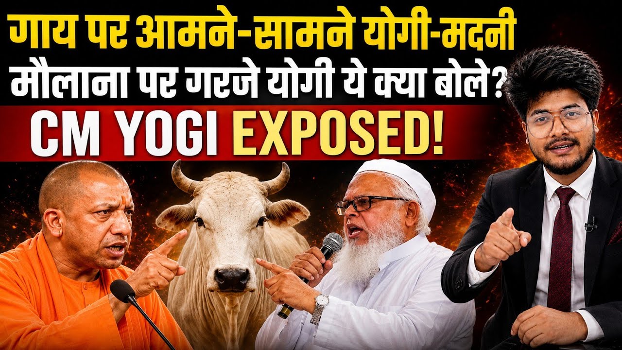 CM Yogi EXPOSED on Cow Issue? Yogi Adityanath vs Maulana Arshad Madani