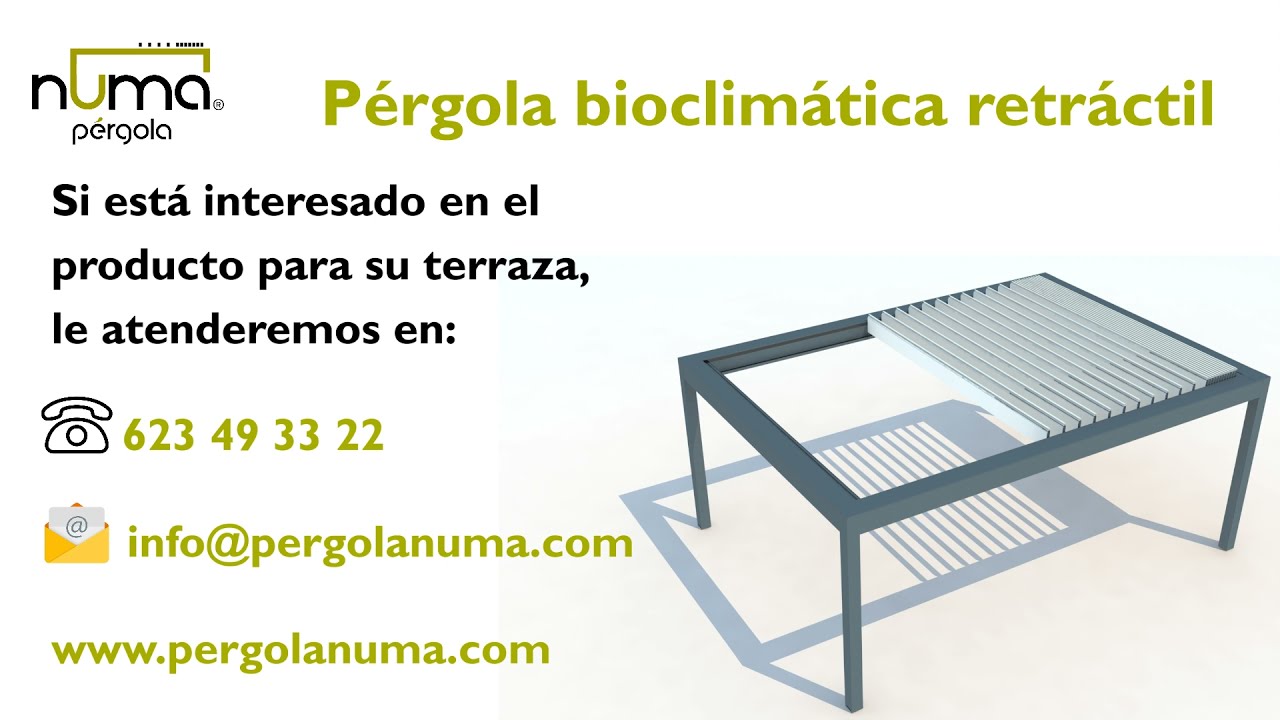 P&eacute;rgola bioclim&aacute;tica retr&aacute;ctil numa