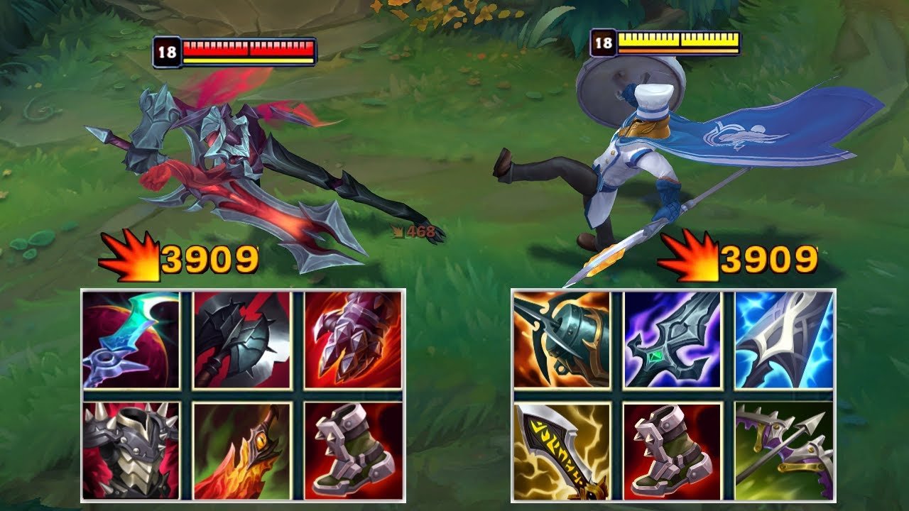 ONE SHOT PANTHEON vs AATROX FULL BUILD FIGHTS & Best Pentakills!