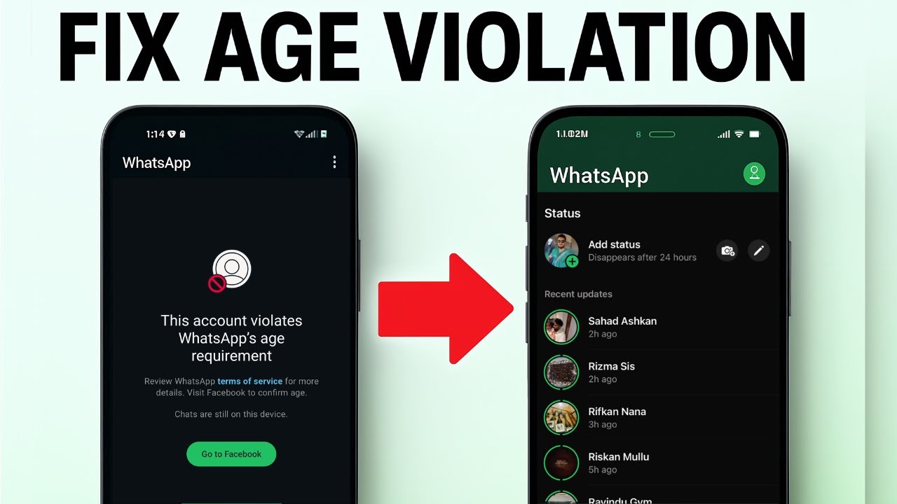 Исправление проблемы с возрастом в WhatsApp (2025) | Учётная запись нарушает возрастные ограничен...