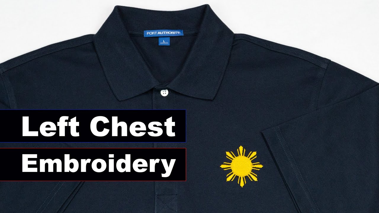 Left Chest Embroidery. How to hoop and prepare your embroidery project.