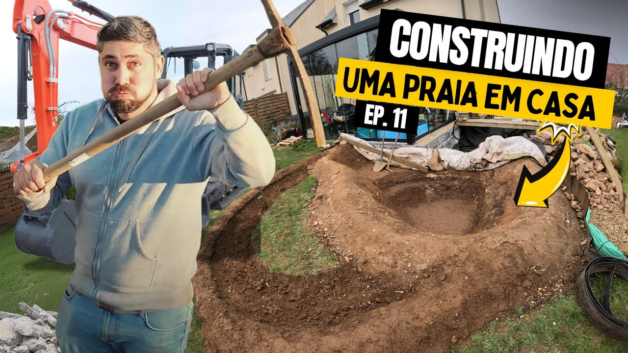 TRANSFORMANDO O LAGO EM UMA PRAIA! | Escavação e Novo Layout - Reforma do Lago - Ep. 11