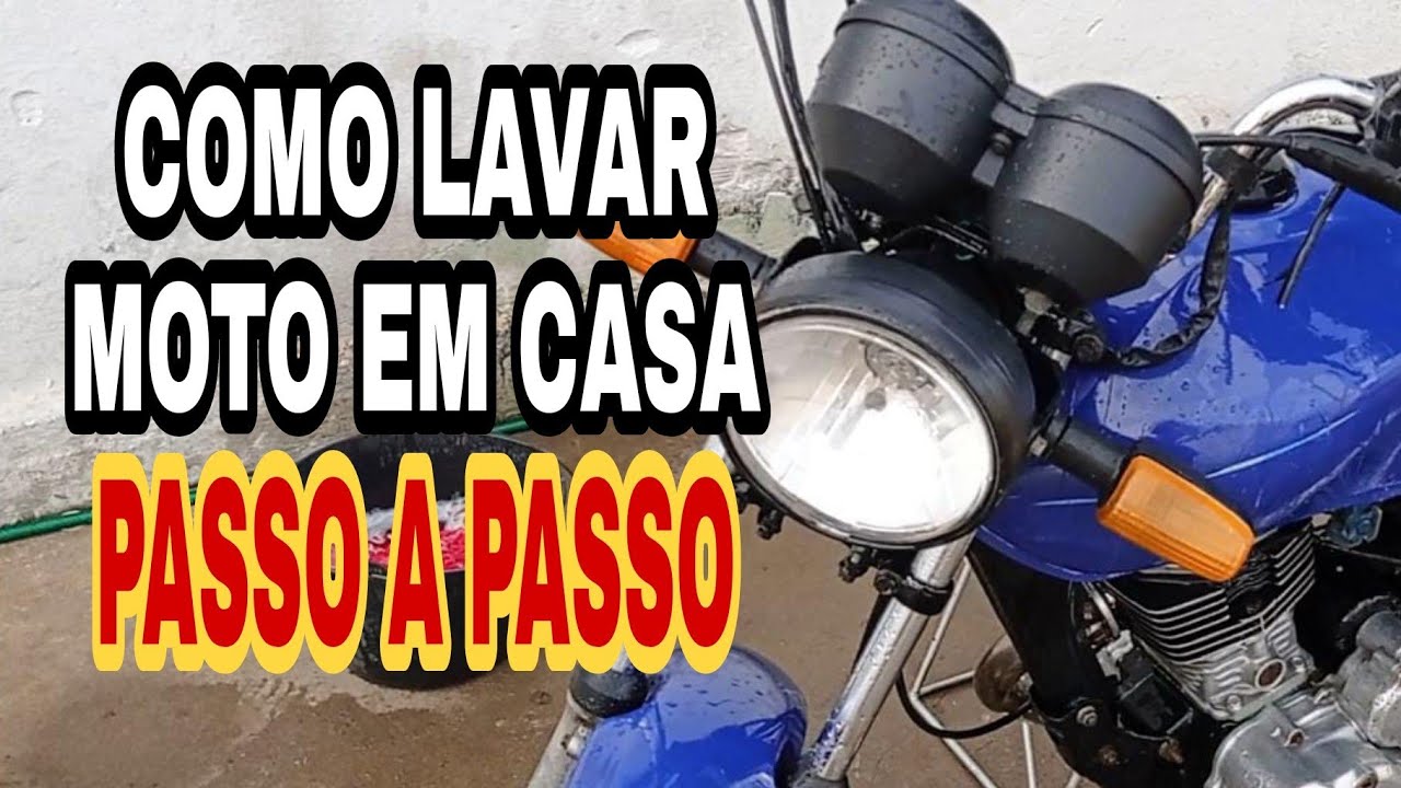 COMO LAVAR MOTO PASSO A PASSO [LAVA JATO DE QUINTAL]