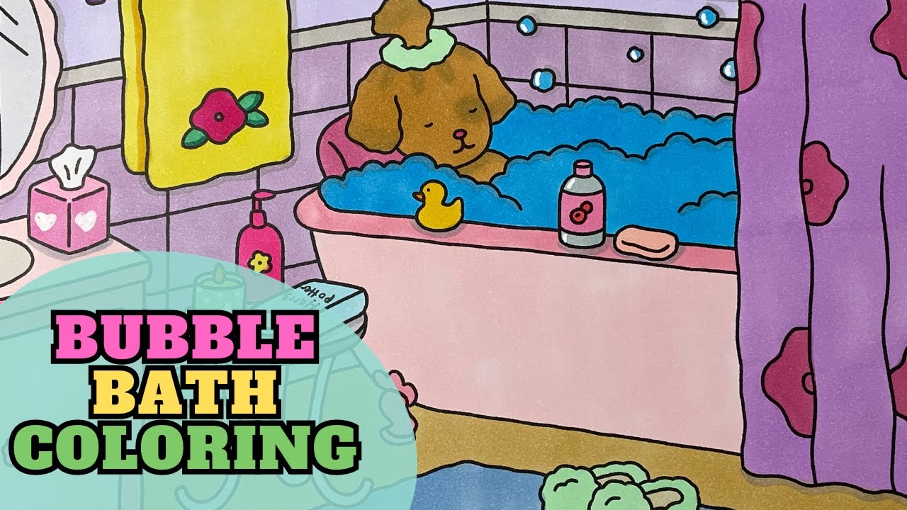 Bubble Bath colouring | Colouring book: Bobbie Goods