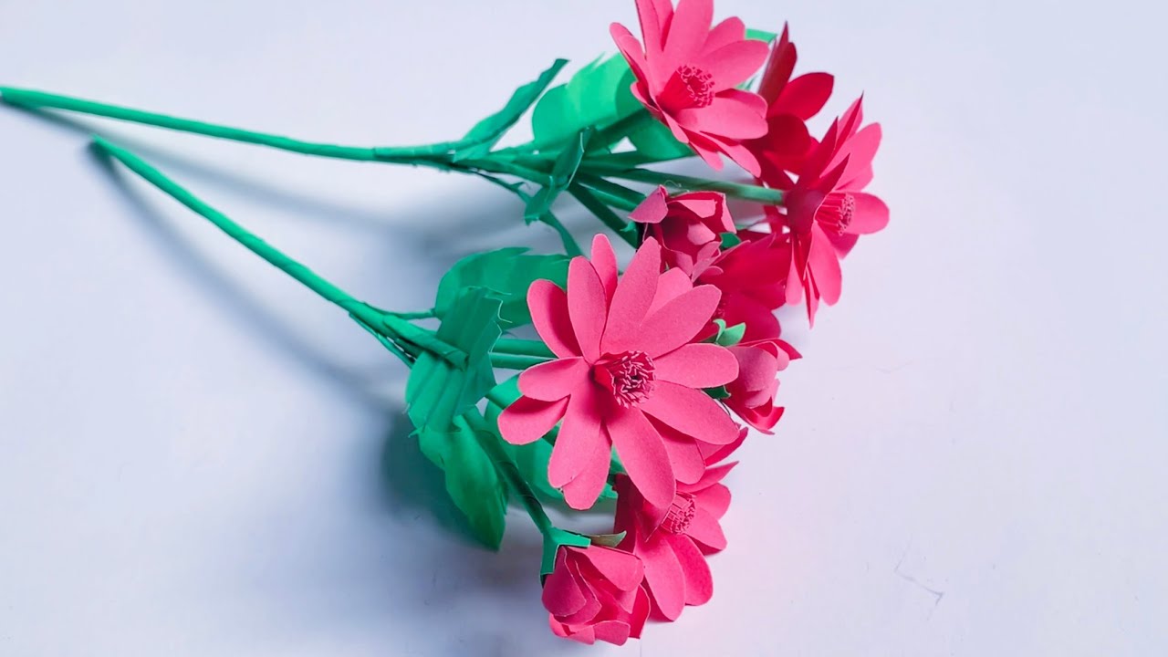 Paper Flower DIY| How To Make Beautiful Paper Flower For Home Decoration