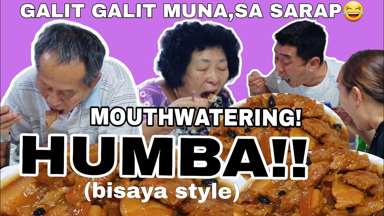 KOREAN FAMILY ENJOYS PORK HUMBA (bisaya style) | Galit galit muna sa sarap ! | filipino food