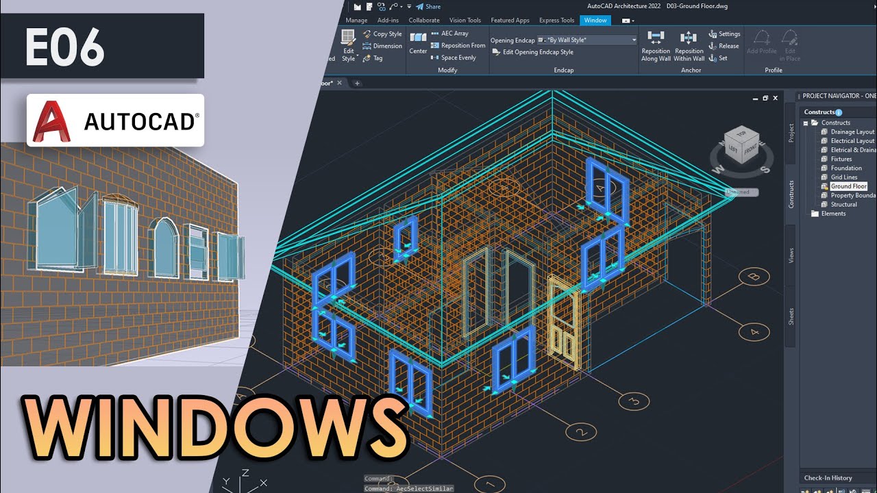 WINDOWS in AutoCAD Architecture 2023