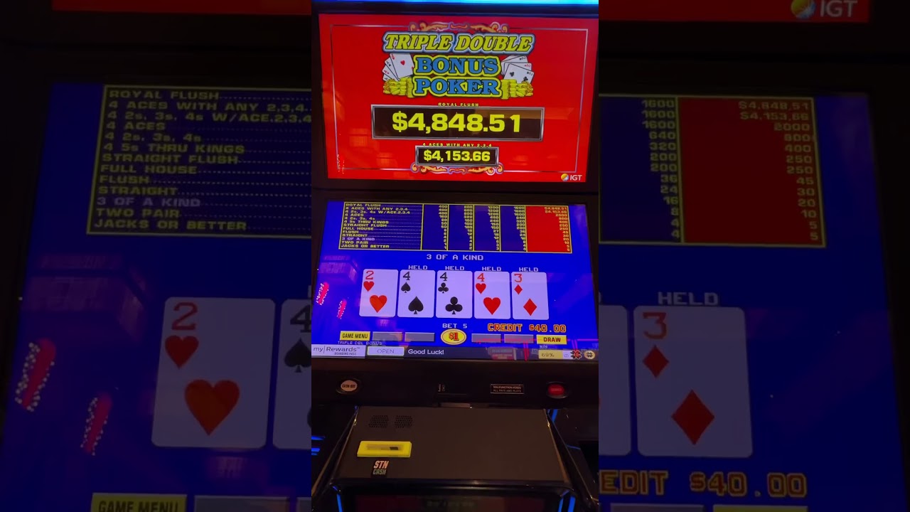 Triple Double Bonus Video Poker