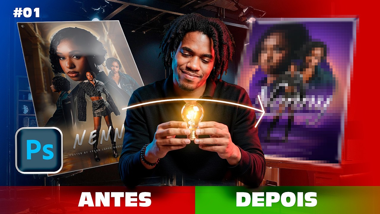RECRIEI O POSTER DE UM INSCRITO | Antes e Depois no Photoshop #1