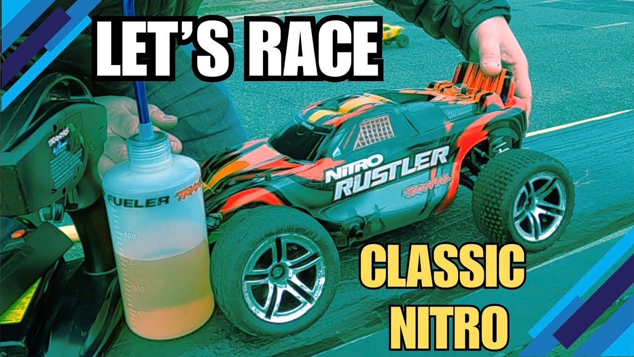 Traxxas Nitro Rustler 2.5 (Newest Model) RC Track Race & Review - Cheapest New RTR Nitro