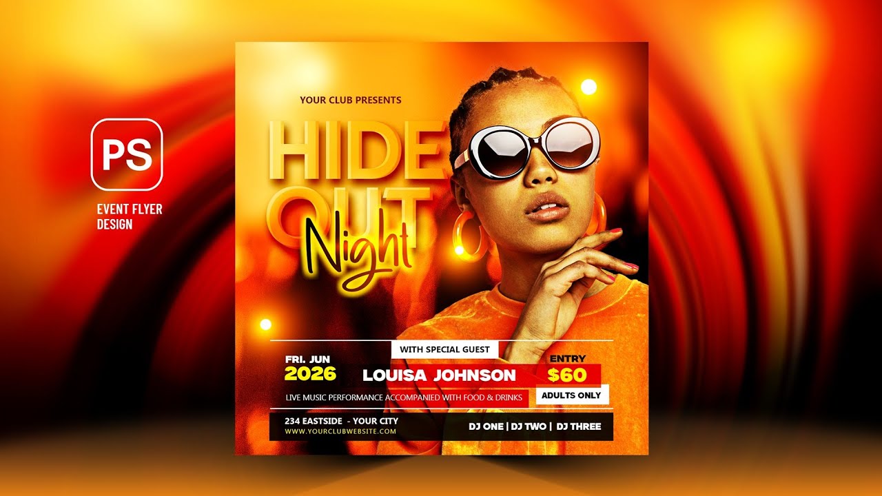 How to Create Awesome Event Flyer in Photoshop | Event Flyer Design | Photoshop Tutorial