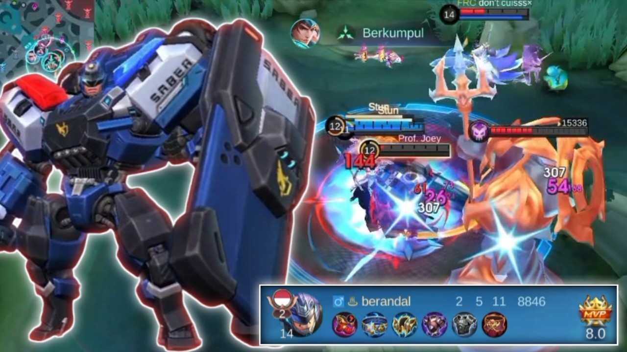 💥Monster Johnson Skin S A B E R MVP, Roamer Tank🚗💨 !!~Mobile Legends