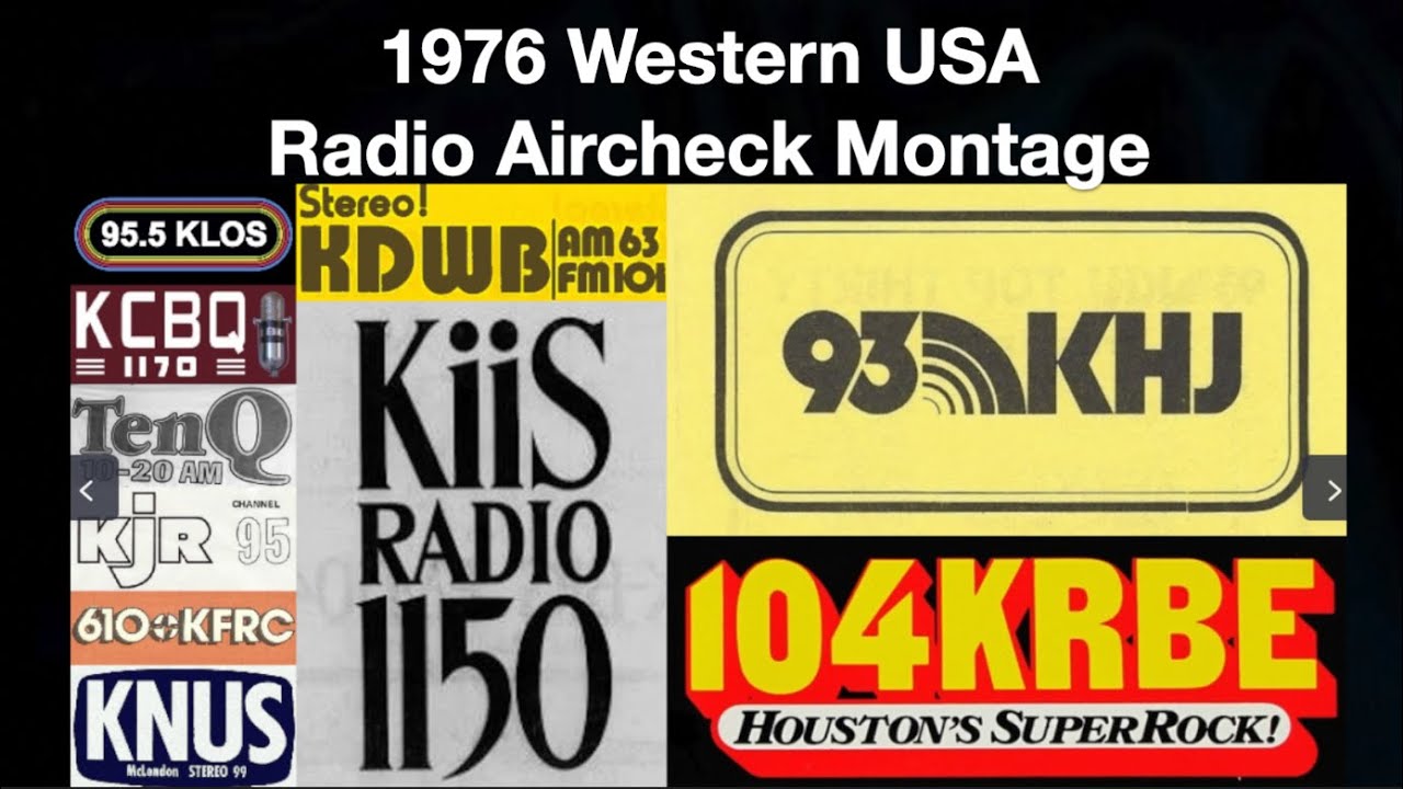 1976 Western USA Top 40 Radio Aircheck Montage   KABC KAFY KCBQ KDWB KFRC KHJ KIIS KING KIQQ KISN