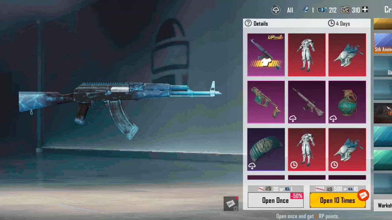 Bgmi akm glacier crate opening 