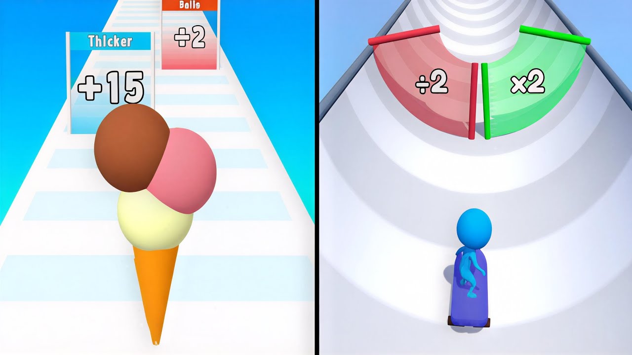 Ice Cream Rush vs Skate Master - Max Levels Unlocked Speedrun Gameplay