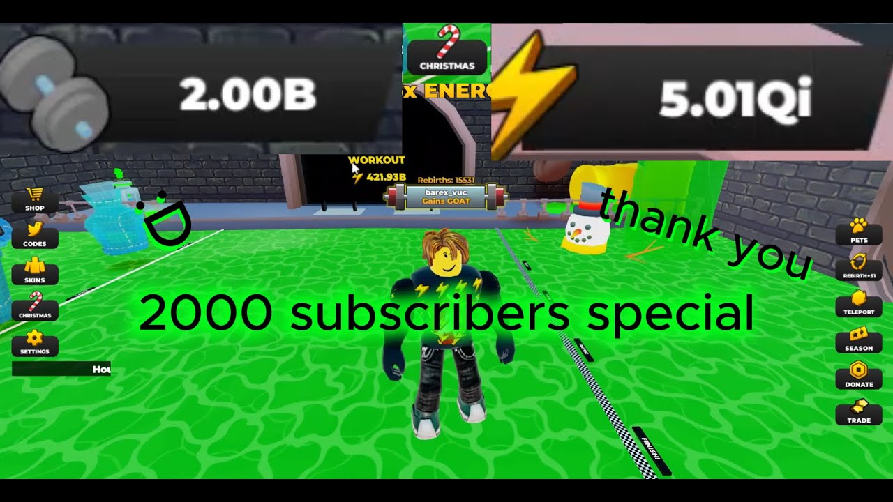2.00B для специальных 2000 подписчиков — Strongman Simulator