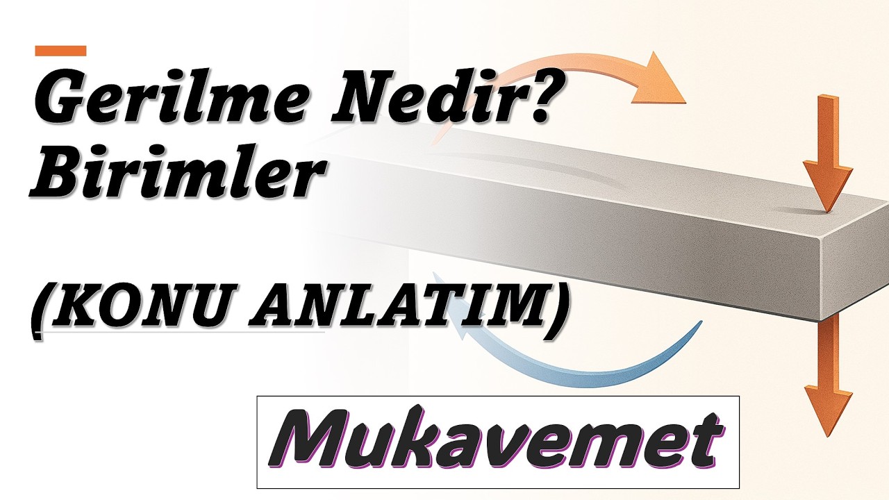Mukavemet 1 Konu Anlatımı Giriş | Gerilme Nedir? Gerilmede Birimler (Mukavemet D.1)