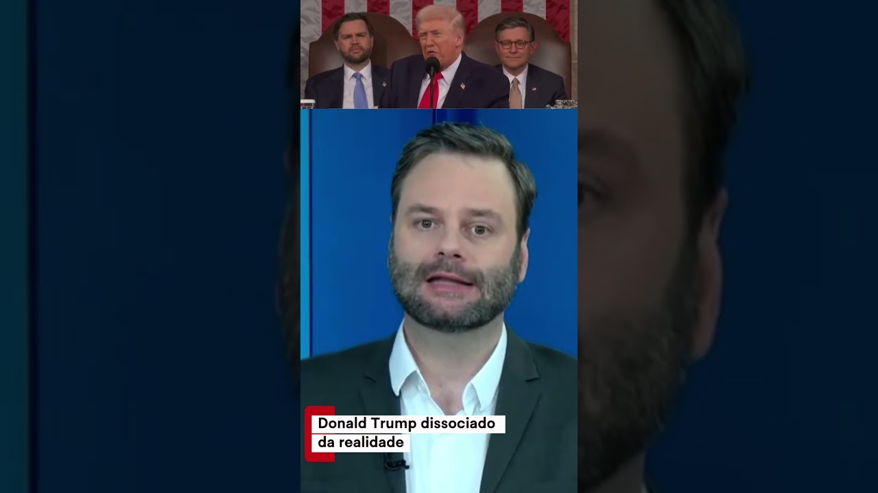 Donald Trump dissociado da realidade. 