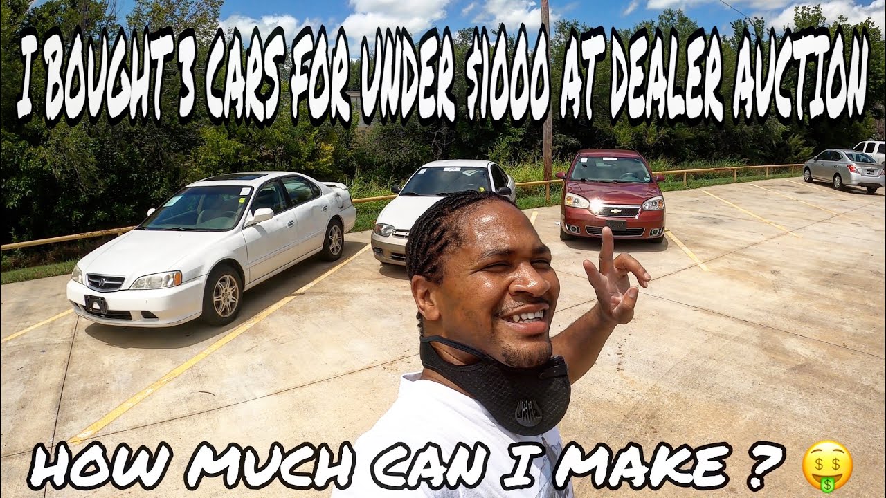 I BOUGHT 3 CARS FOR UNDER $1000 AT DEALER AUCTION ... HOW MUCH CAN I MAKE ? 🤑