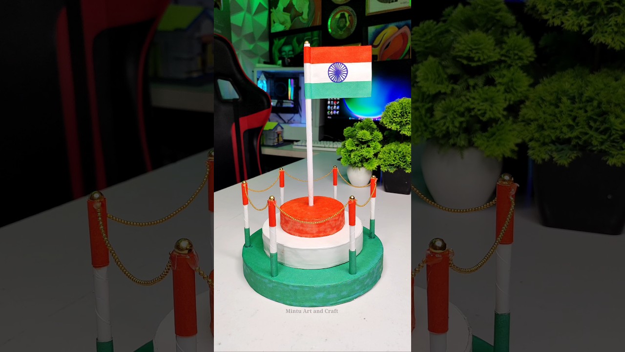 Diy Independence day flag 🇮🇳🇮🇳 15 th August Flag making ❤️ Jai Hind 