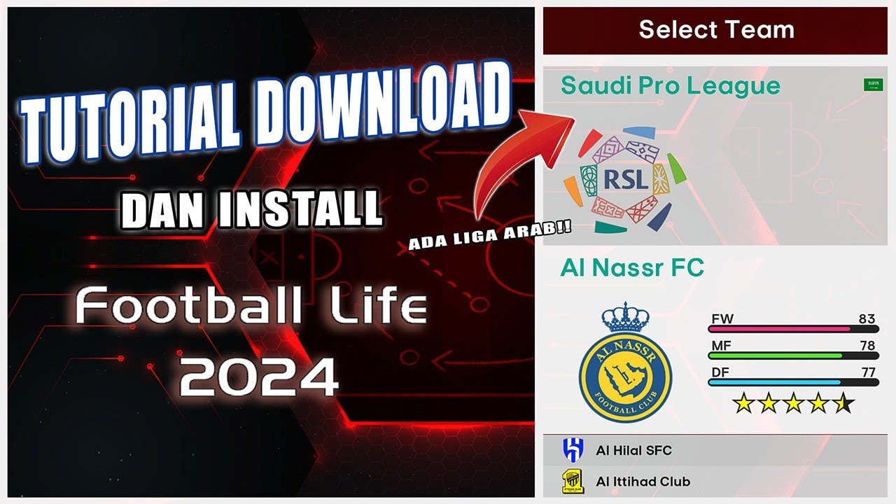 TUTORIAL DOWNLOAD DAN INSTALL SP FOOTBALL LIFE 2024 MUDAH