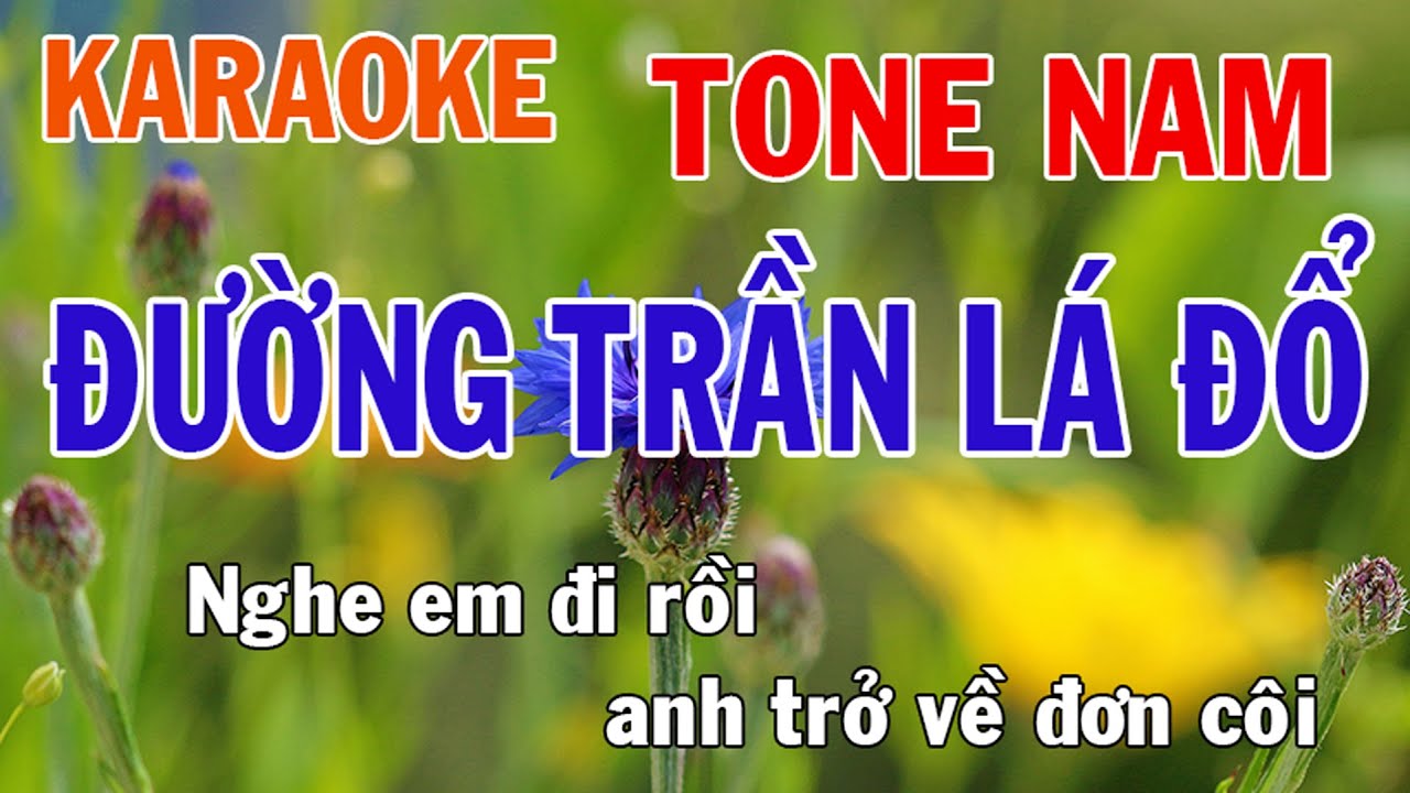 Đường Trần Lá Đổ Karaoke Tone Nam Nhạc Sống - Phối Mới Dễ Hát - Nhật Nguyễn