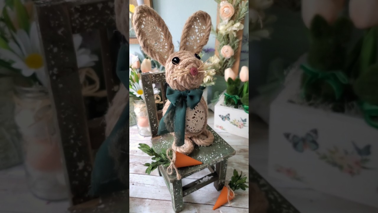 How to make a cute bunny out of rope for Easter! 