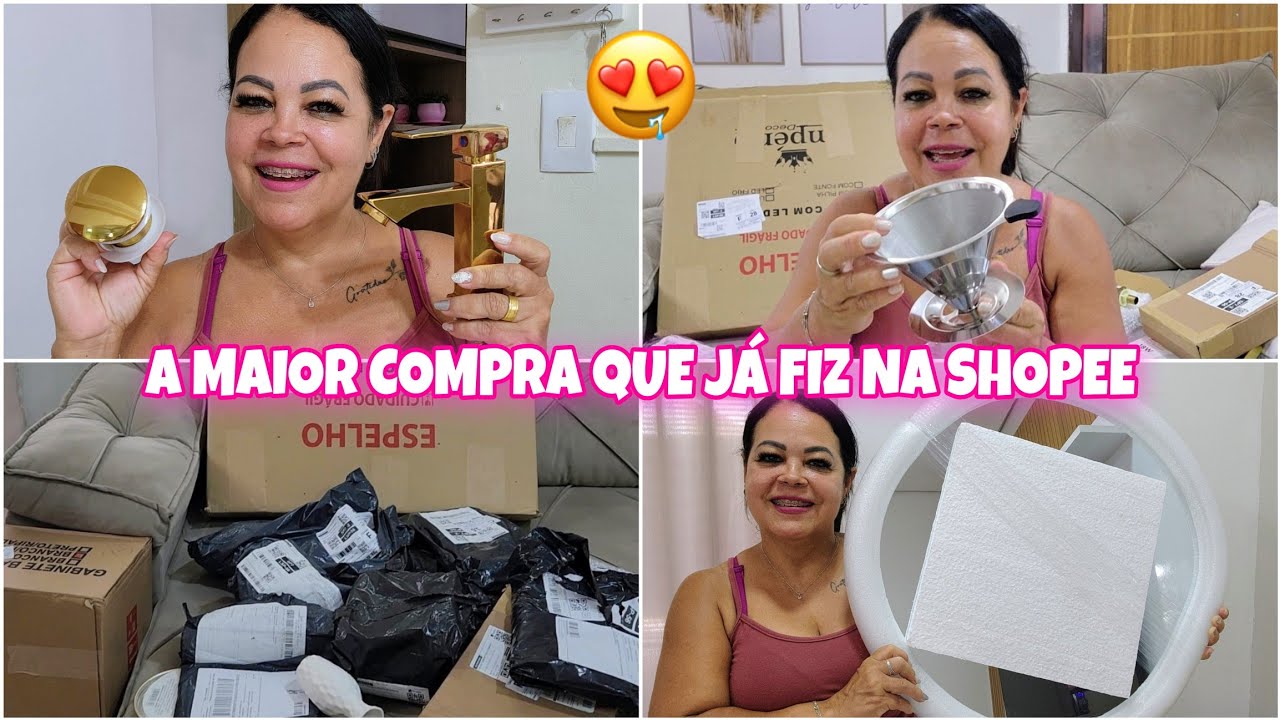 MINHA MAIOR COMPRINHA na SHOPEE PARA CASA e DECORAÇÃO ✨️ ITENS QUE VALERAM a PENA ?