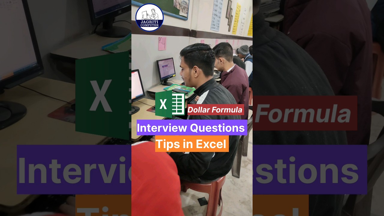 Interview Questions Dollar Formula 😯 😯Tips  | excel tutorial | #excel #shortfeed #computer