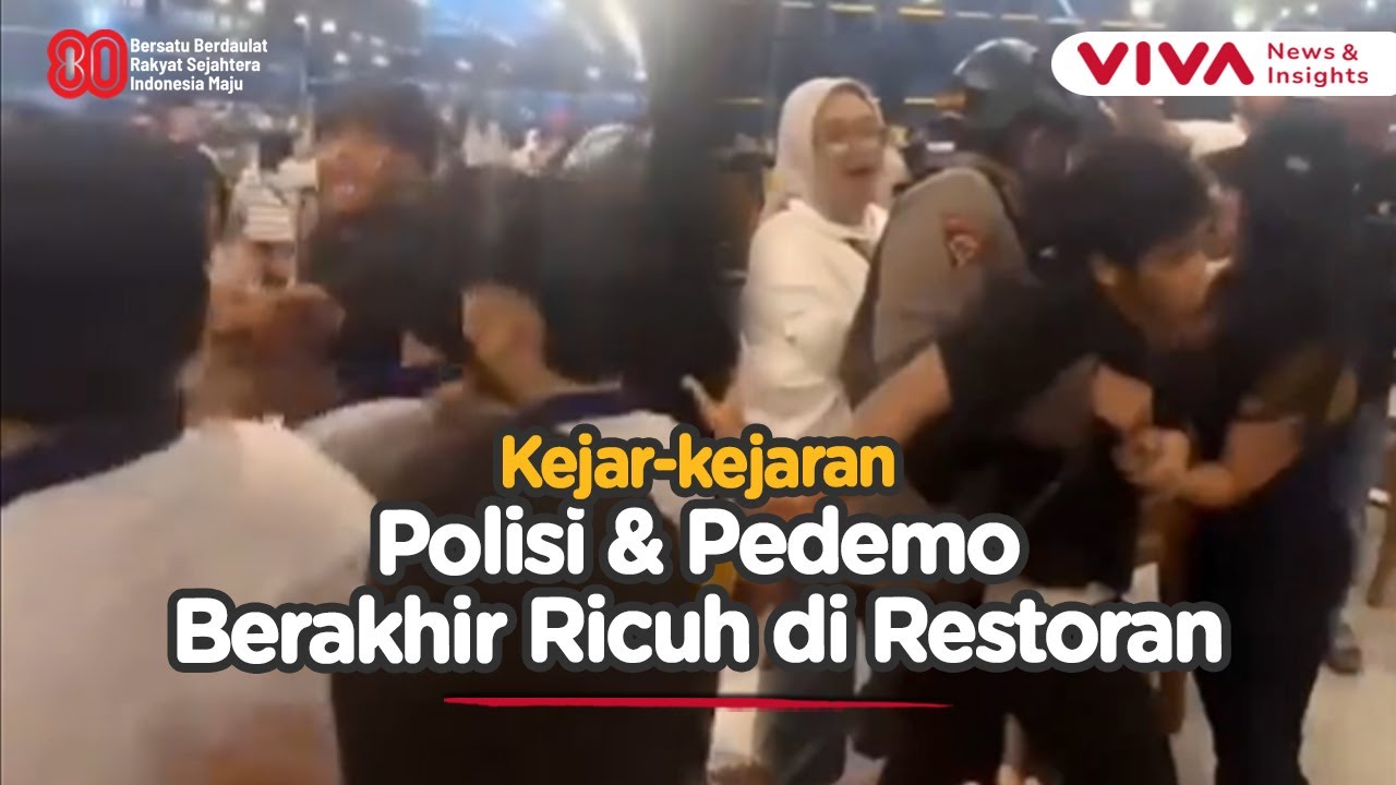 Pegawai dan Pengunjung Kompak Pasang Badan saat Polisi Kejar Pendemo ke Restoran