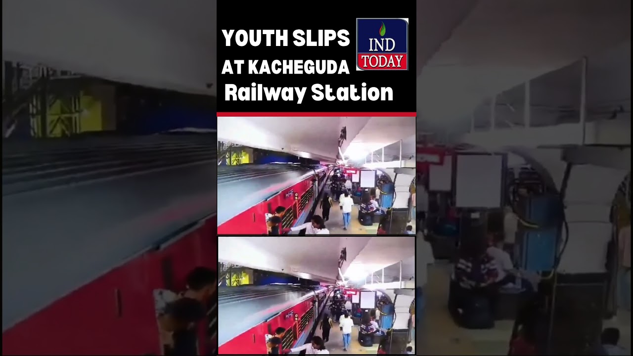 SHOCKING: Youth Slipped Away While Getting Off From Moving Train In Hyderabad