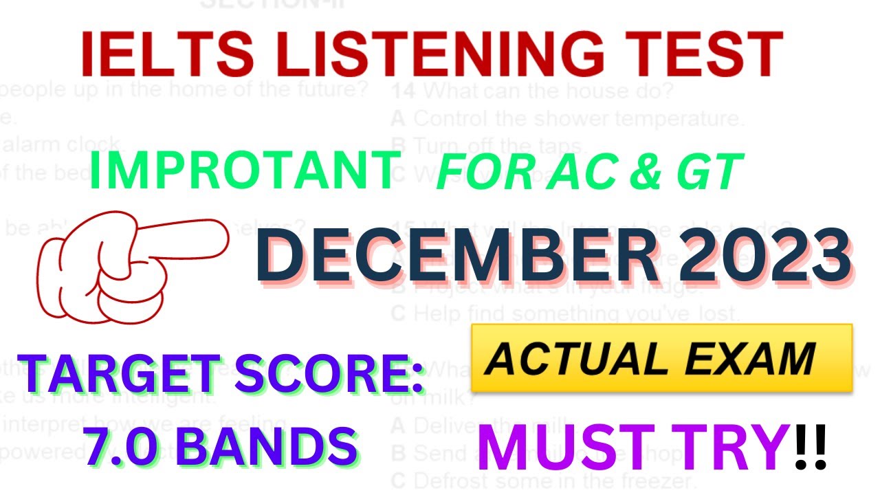 ielts listening practice test 2023 with answers | december 2023