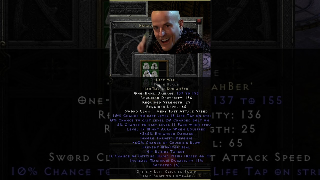 Rolled Last Wish and Got the Worst Possible Outcom #diablo2resurrectedbuild #diablo2r