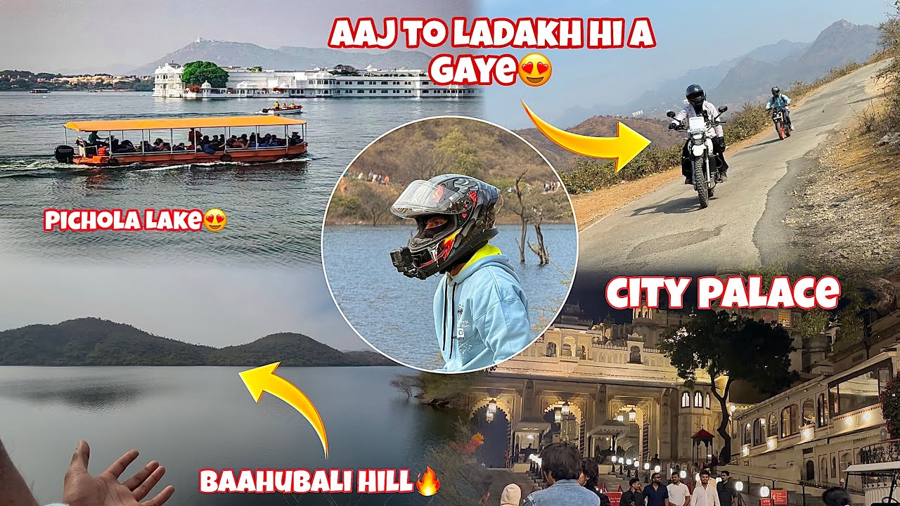 Lake City Udaipur Motovlog😍 || Railta Hills , Bahubali Lake , Pichola Lake & City Palase Full enjoy🥳