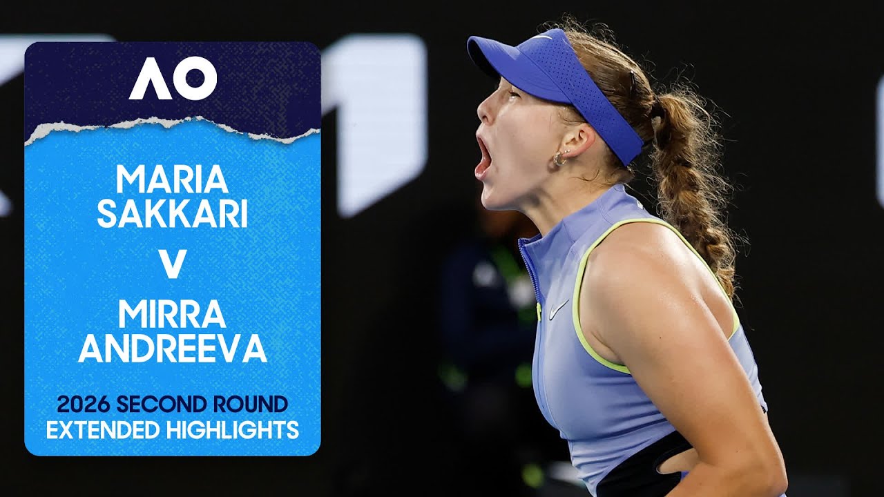 Maria Sakkari v Mirra Andreeva Extended Highlights | Australian Open 2026 Second Round