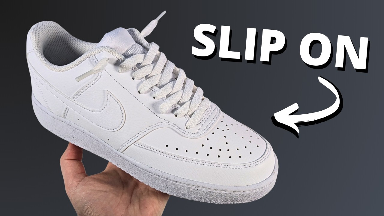 HOW TO LACE NIKE COURT VISION LOW WITHOUT TYING (2 Ways!)