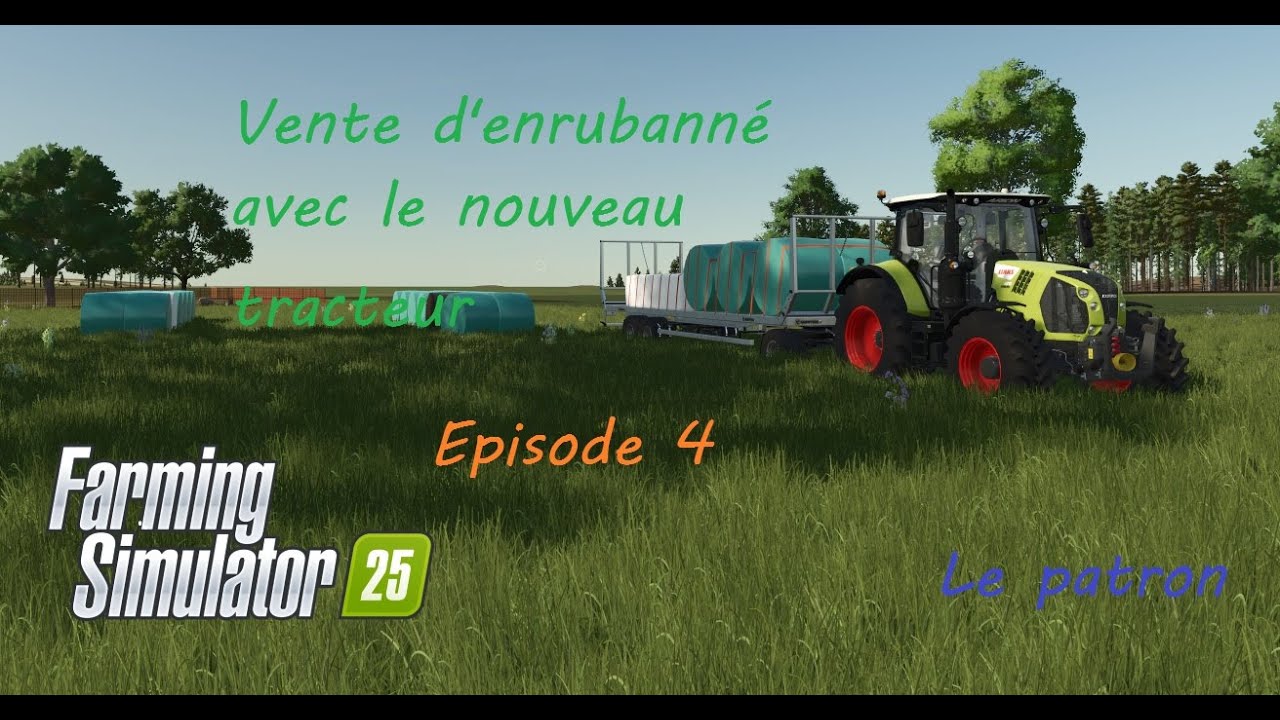 Vente d'enrubanné avec le nouveau tracteur!  Episode 5  Un monde désert