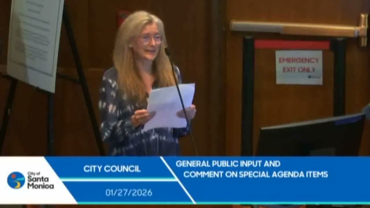 Santa Monica City Council Meeting January 27, 2026
