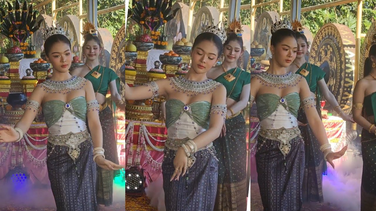 น้องยูกิ พีพีร  ทำพิธีบวงสรวงรำถวายปู่ย่า สังเกตน้องยูมีอาการแปลกแปลกระหว่างทำพิธี