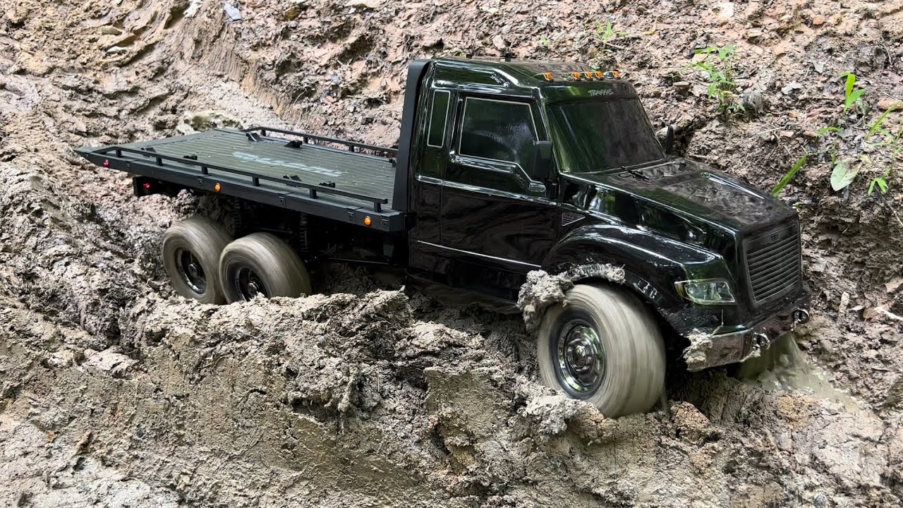 TRAXXAS TRX6 RC HAULER HILL CLIMBS AND MUD!