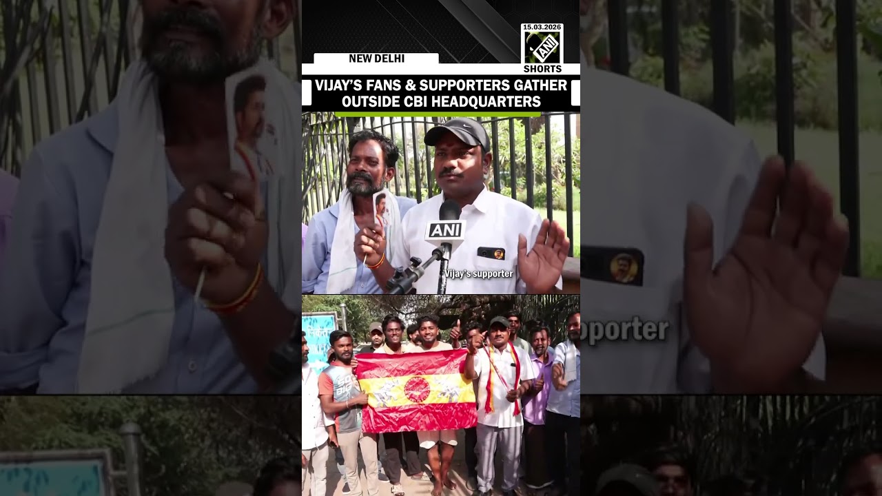 Фанаты и сторонники собрались у штаб-квартиры Центрального бюро расследований (CBI), где Виджай п...