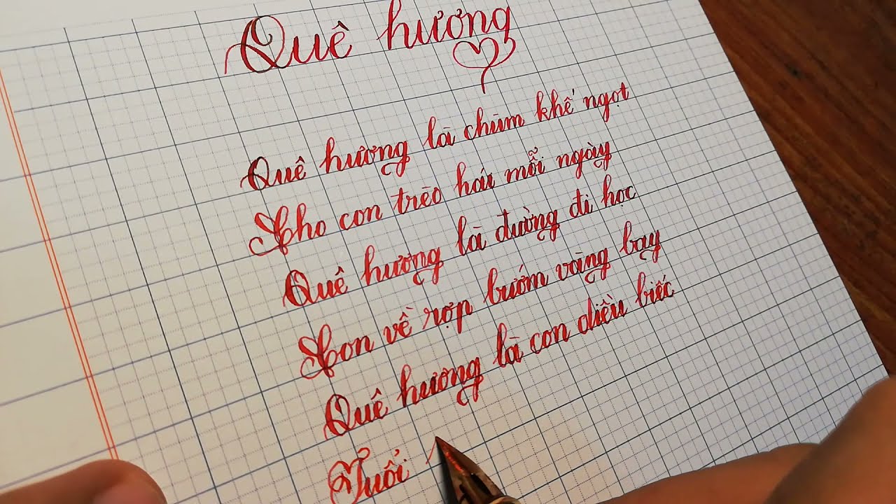 Luyện chữ đẹp | Quê Hương | Calligraphy(Writing)