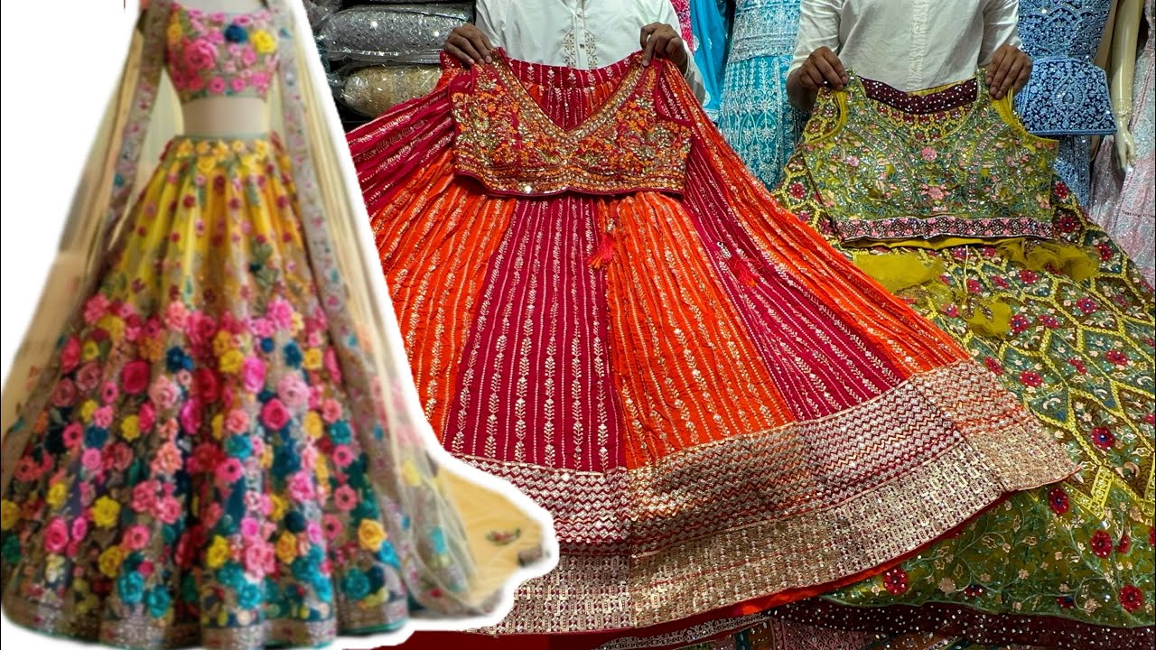 বিয়ে,রিসিপশনের এক্সক্লুসিভ ডিজাইনার ক্রপ টপস ব্রাইডাল লেহেঙ্গা | Designer crop tops bridal lehenga