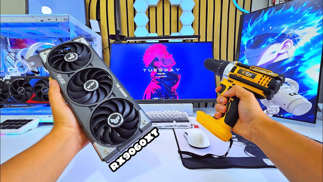 Tunando Meu PC GAMER com uma RX9060XT (Muito Forte 🎮🔥)