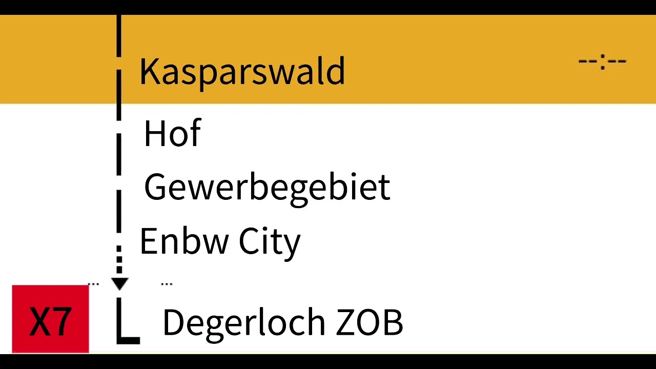Ansage Bis Degerloch ZOB Linie X7 SSB Stuttgart Komplette Route