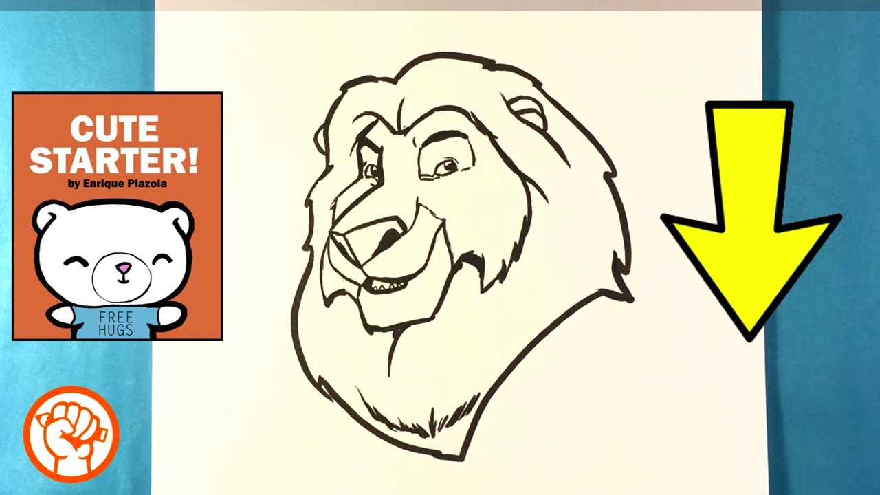 How to Draw Mufasa - Lion King - Easy Pictures to Draw