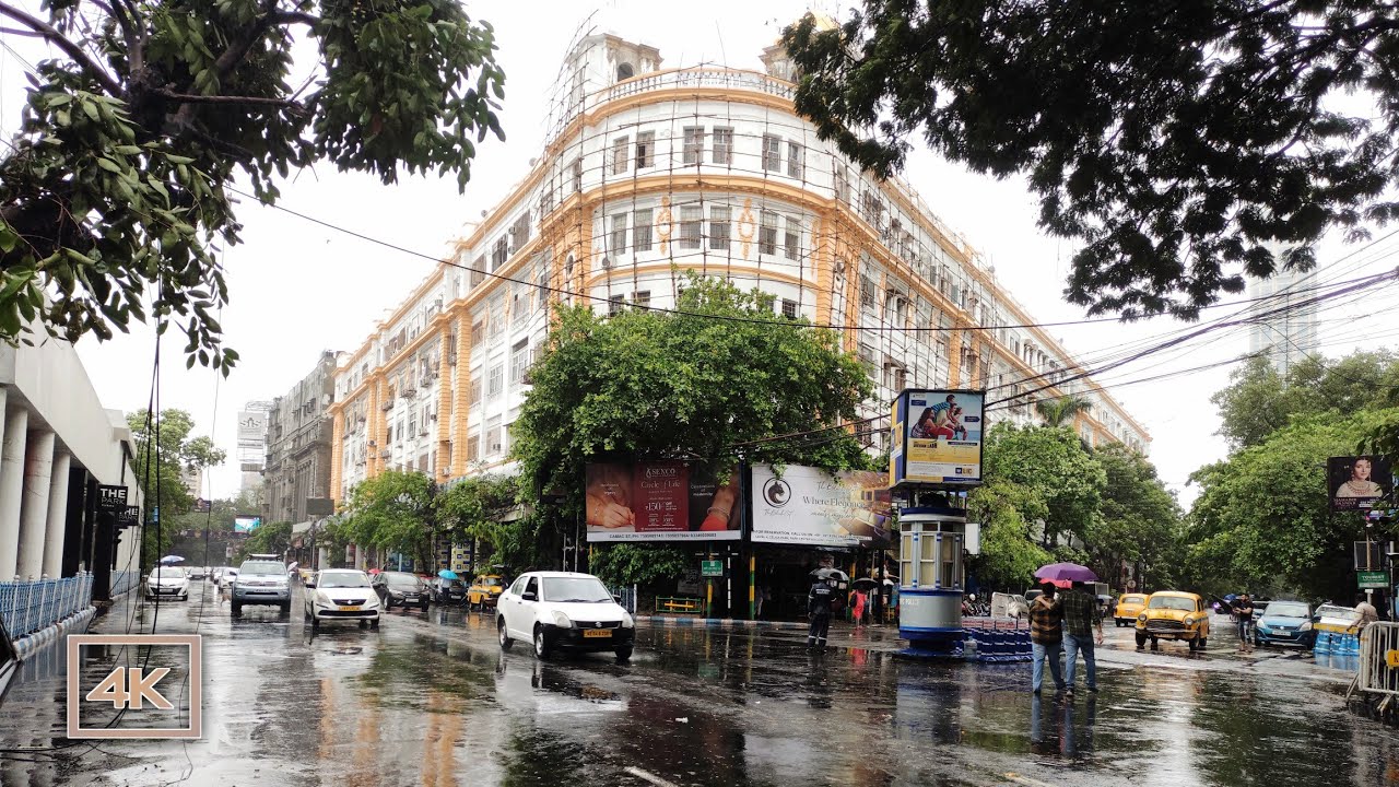 Walking in Kolkata (India) - Park Street Kolkata (Calcutta) - Real Life in India 🇮🇳